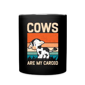 Kuh Kuhliebhaber | lustige Kühe Geschenk - Tasse einfarbig - Schwarz - Vorne