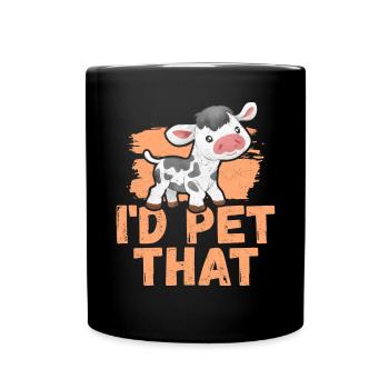 Cow Funny Cows Cow Lover Gift - Full Colour Mug - black - Front