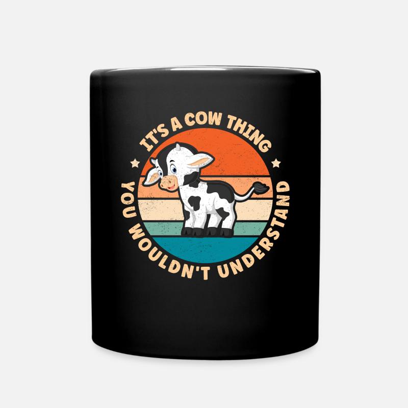 Kühe Kuhliebhaber Kuh Geschenk - Tasse einfarbig - Schwarz