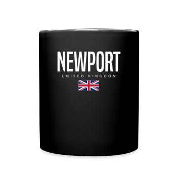 Newport Vereinigtes Königreich - Tasse einfarbig - Schwarz - Vorne