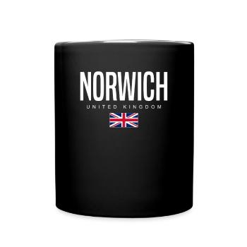 Norwich, United Kingdom - Full Colour Mug - black - Front