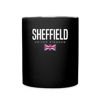 Sheffield, England, United Kingdom - Full Colour Mug - black - Front