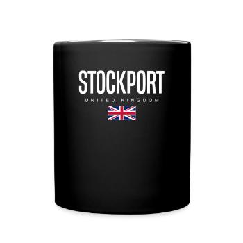 Stockport England Großbritannien - Tasse einfarbig - Schwarz - Vorne