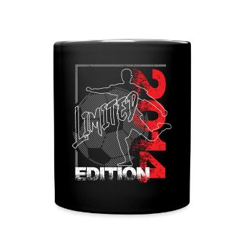 Limited Edition 2014 Limited Edition Fußball - Tasse einfarbig - Schwarz - Vorne