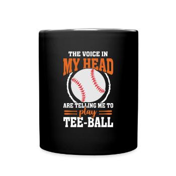 The voice in my head are telling me to play Tee ba - Tasse einfarbig - Schwarz - Vorne