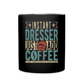 Instant-Kommode einfach Kaffee hinzufügen - Tasse einfarbig - Schwarz - Vorne
