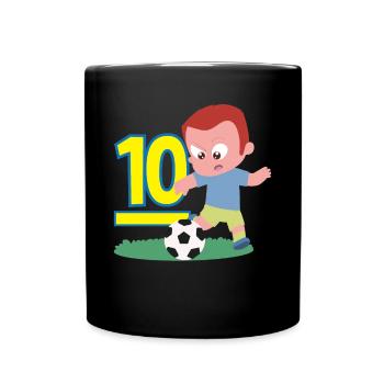 10e anniversaire 10 ans Football Joueur de football - Mug uni - noir - Devant