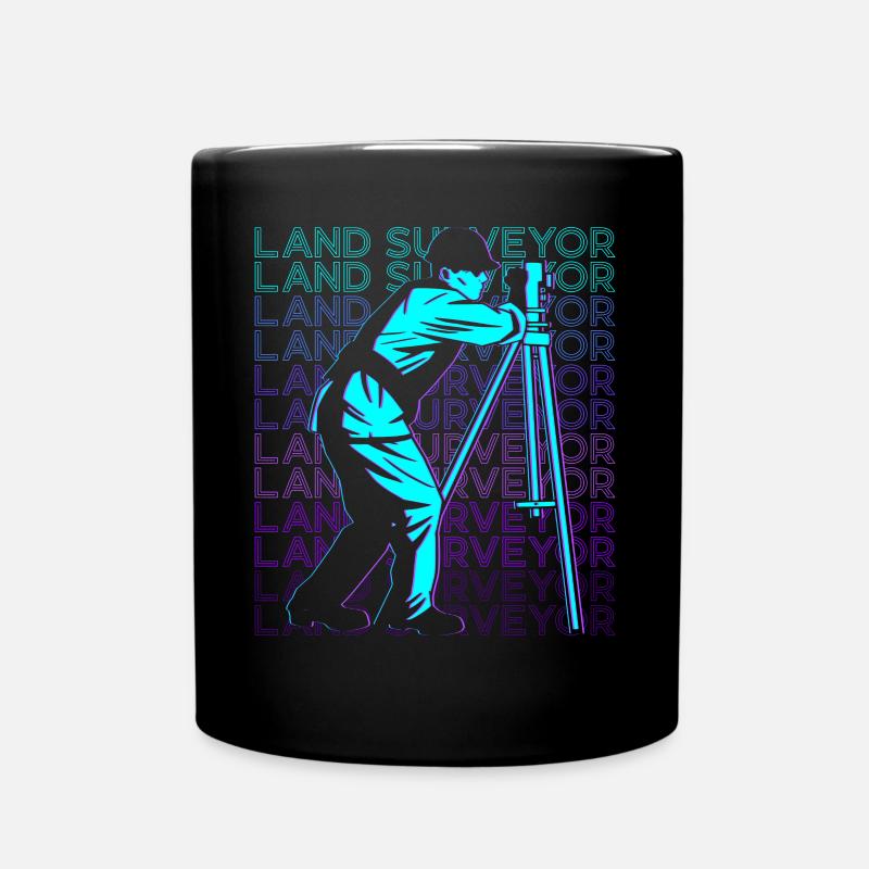 Arpenteur-géomètre Cartographe Rétro - Mug uni - noir