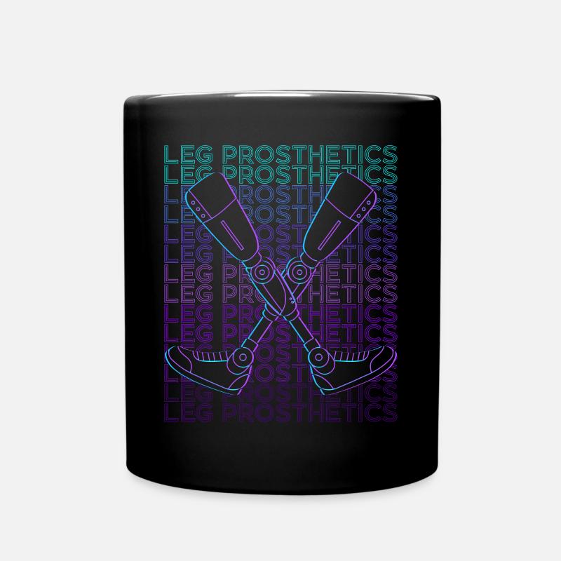Beinprothesen Amputierte Amputation Retro - Tasse einfarbig - Schwarz