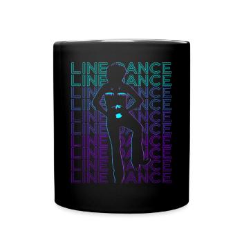 Line Dance Line Dancing Line Dancer Retro - Tasse einfarbig - Schwarz - Vorne