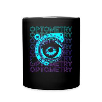 Optometry Optometrists Opticians Retro - Full Colour Mug - black - Front