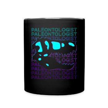 Paleontologist Paleontology Fossil Retro - Full Colour Mug - black - Front