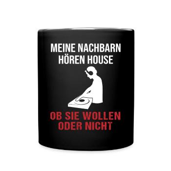 House Music voisins Party DJ cadeau - Mug uni - noir - Devant