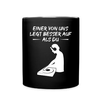 DJing better than you DJ Battle - Full Colour Mug - black - Front