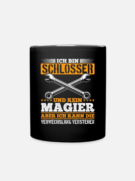 Ich bin Schlosser und kein Magier - Tasse einfarbig - Schwarz