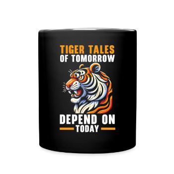 Endangered Species Sunda Tiger Animal Rights - Full Colour Mug - black - Front