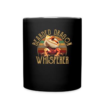 bearded dragon whisperer, reptile bearded - Tasse einfarbig - Schwarz - Vorne