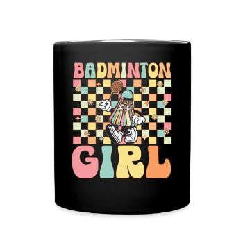 Badminton Fille Groovy Joueur - Mug uni - noir - Devant