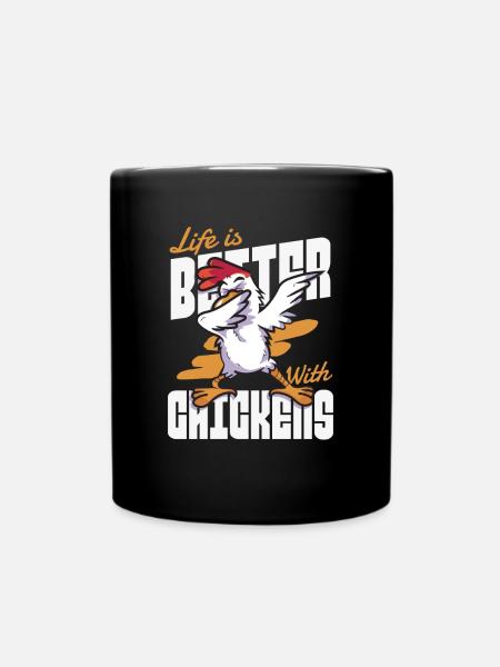Dabbing Hahn Dab Huhn Tanzen Tanz Dabben Geschenk - Tasse einfarbig - Schwarz