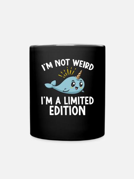 Narwal Einhornwal - Tasse einfarbig - Schwarz