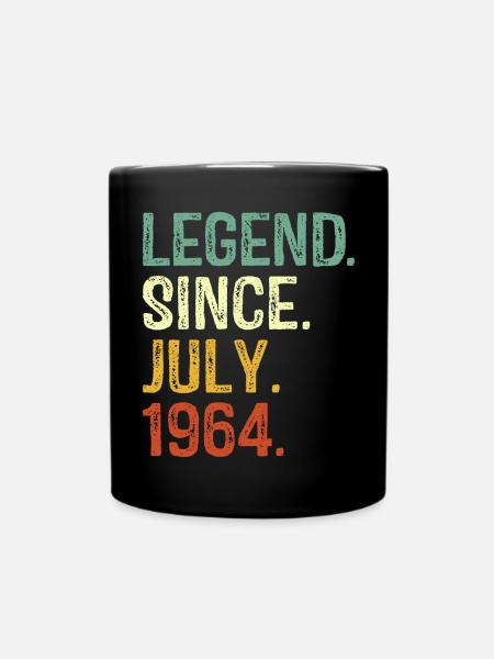 Legende seit Juli 1964 Geschenke zum 60. Geburtstag - Tasse einfarbig - Schwarz