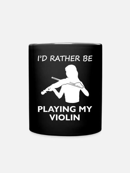 Sehnsucht Violinen Spielzeit Geschenk - Tasse einfarbig - Schwarz