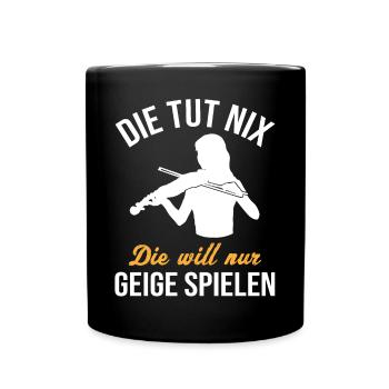 Cadeau de joie de musique violoniste insouciant - Mug uni - noir - Devant