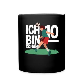 10e anniversaire 10 ans Football Joueur de football - Mug uni - noir - Devant