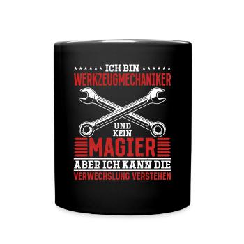Je suis un outilleur et non un magicien - Mug uni - noir - Devant