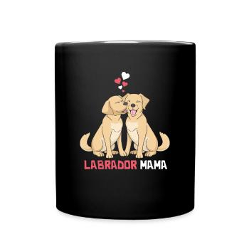 Beste Labrador Mama - Tasse einfarbig - Schwarz - Vorne