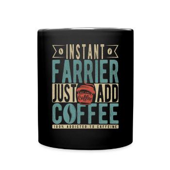 Instant-Hufschmied einfach Kaffee hinzufügen - Tasse einfarbig - Schwarz - Vorne
