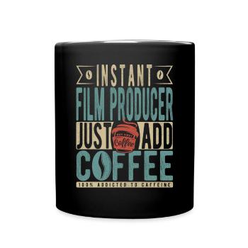 Producteur de film instantané Il suffit d’ajouter du café - Mug uni - noir - Devant