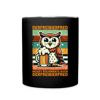 The free beer Fred is called backwards, also the - Full Colour Mug - black - Front