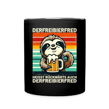 The free beer Fred is called backwards, also the - Full Colour Mug - black - Front