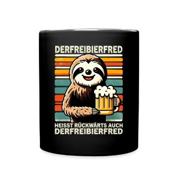 The free beer Fred is called backwards, also the - Full Colour Mug - black - Front