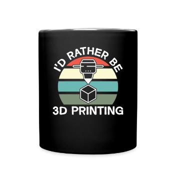 3D Drucker 3D Druck - Tasse einfarbig - Schwarz - Vorne