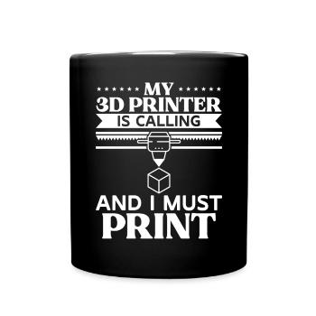 3D Drucker 3D Druck - Tasse einfarbig - Schwarz - Vorne