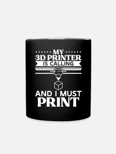 3D Drucker 3D Druck - Tasse einfarbig - Schwarz