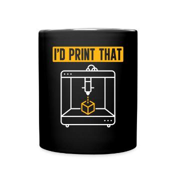 3D Printer 3D Printing - Full Colour Mug - black - Front