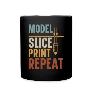 3D Drucker 3D Druck - Tasse einfarbig - Schwarz - Vorne
