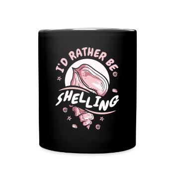 Je préfère bombarder le coquillage bivalvia - Mug uni - noir - Devant
