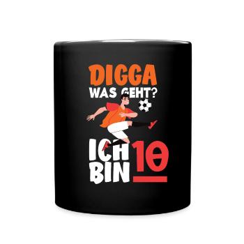 10e anniversaire 10 ans Football Joueur de football - Mug uni - noir - Devant