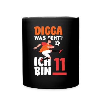 11th Birthday 11 Years Soccer Soccer Player - Full Colour Mug - black - Front