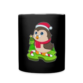 Hibou Noël Candy Cane - Mug uni - noir - Devant