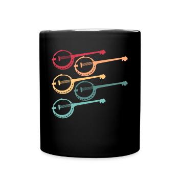 Banjos Retro Banjo Player Bluegrass Music Banjo - Tasse einfarbig - Schwarz - Vorne