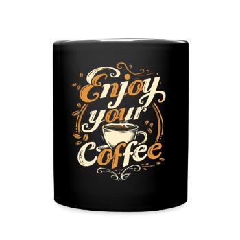 Kaffee Kaffeeliebhaber Kaffeetasse Koffein Getränk - Tasse einfarbig - Schwarz - Vorne