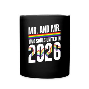 M. et M. 2026 Mariage de la Gay Pride Mariage gay - Mug uni - noir - Devant