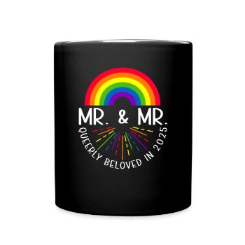 Mr. & Mr. 2025 Gay Pride Hochzeit Homo-Ehe - Tasse einfarbig - Schwarz - Vorne