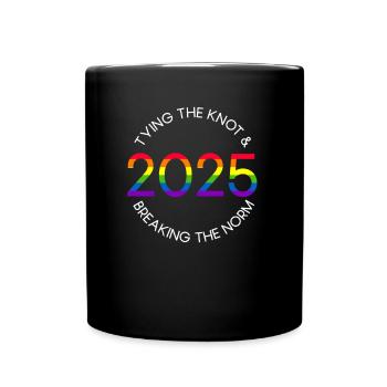 Gay Pride 2025 Hochzeit Homo-Ehe - Tasse einfarbig - Schwarz - Vorne
