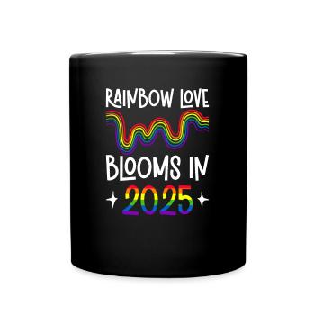 Gay Pride 2025 Hochzeit Homo-Ehe - Tasse einfarbig - Schwarz - Vorne